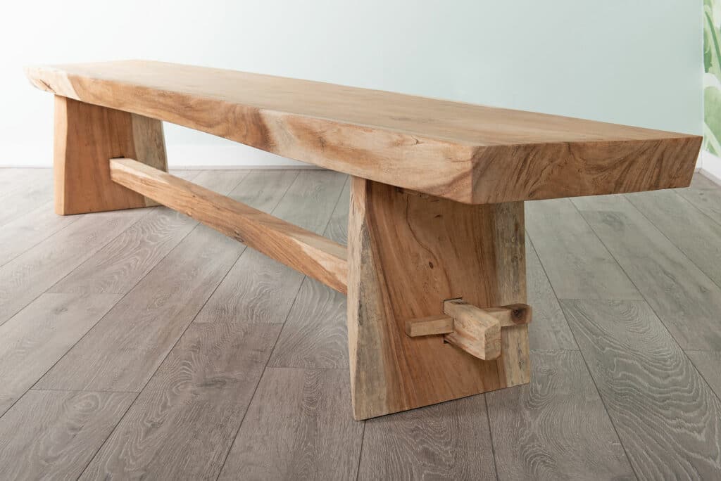 3m Live Edge Bench - Dining or Hallway Bench - Seats 6 People