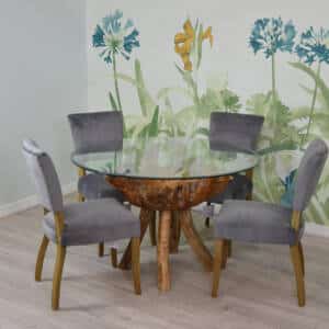 4 seater teak wood dining table