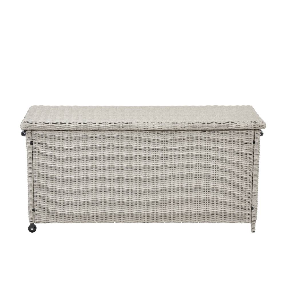 Large cushion box stone grey rattan