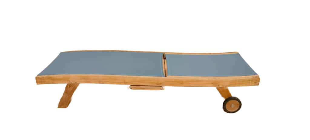 Teak and Textilene Lounger- Luxury Soft grey